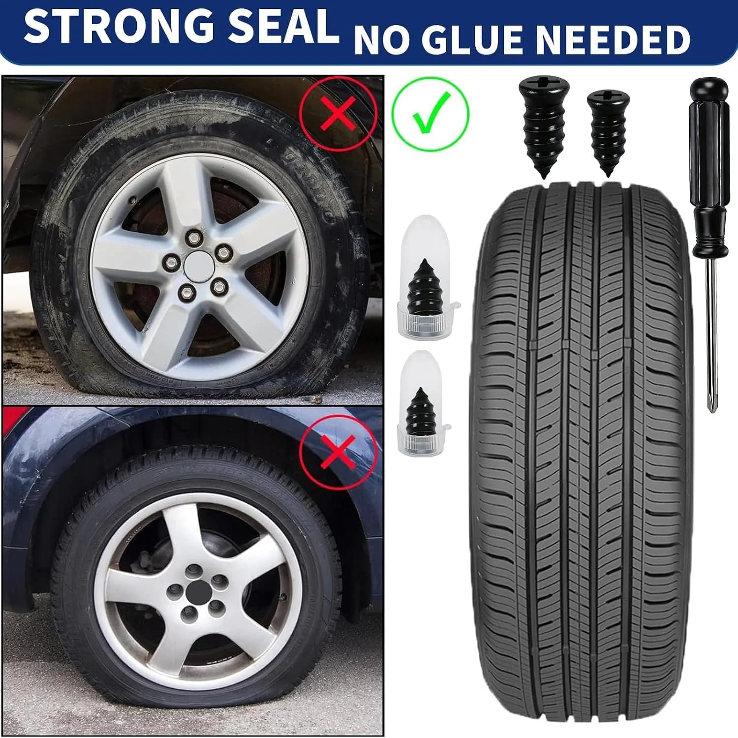 tire repair plug kit close-up detail