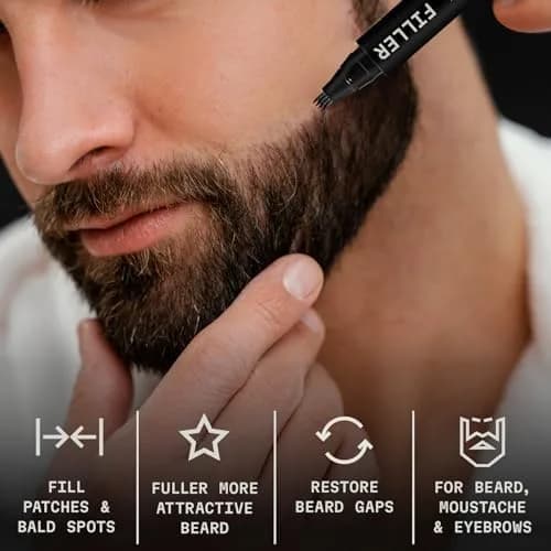 beard filler pen kit in use