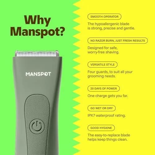 electric body hair trimmer in use