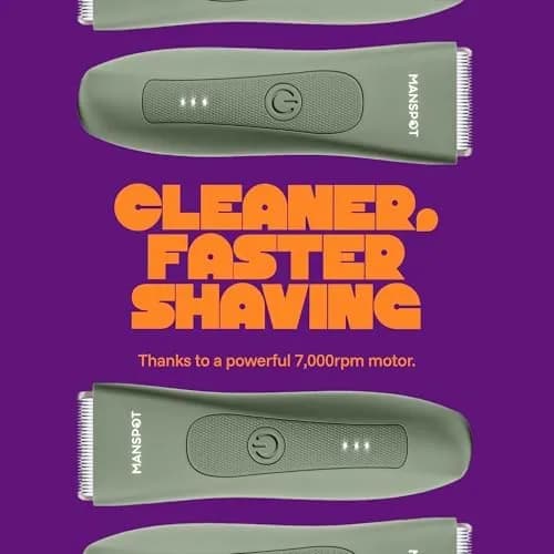 electric body hair trimmer close-up detail