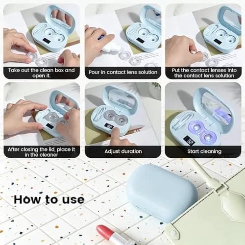ultrasonic contact lens cleaner size and dimensions
