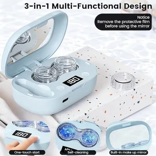 ultrasonic contact lens cleaner key features