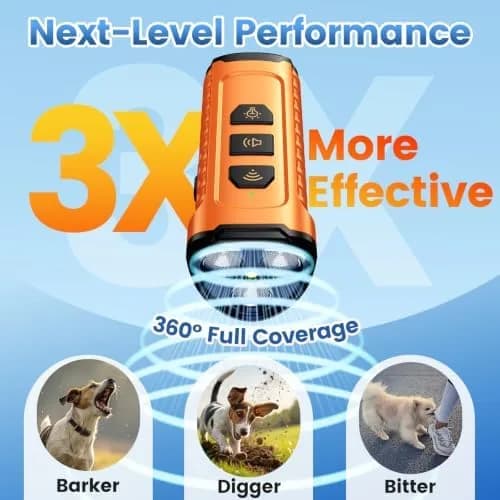 ultrasonic dog bark deterrent in use