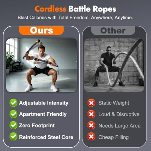 cordless battle ropes key features