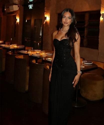 strapless mermaid maxi dress key features