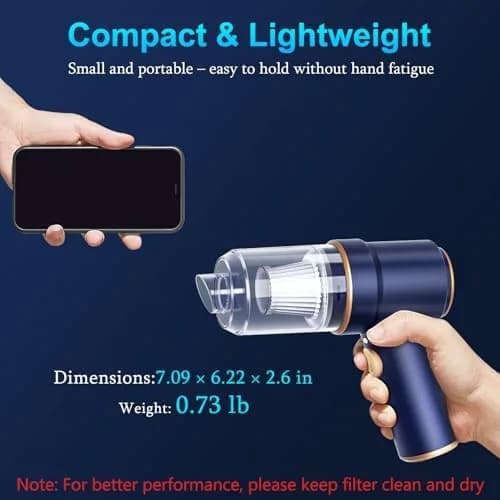 handheld car vacuum cleaner dimensions