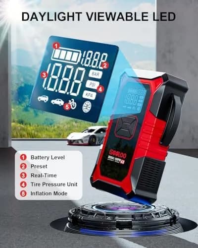 portable jump starter with air compressor dimensions