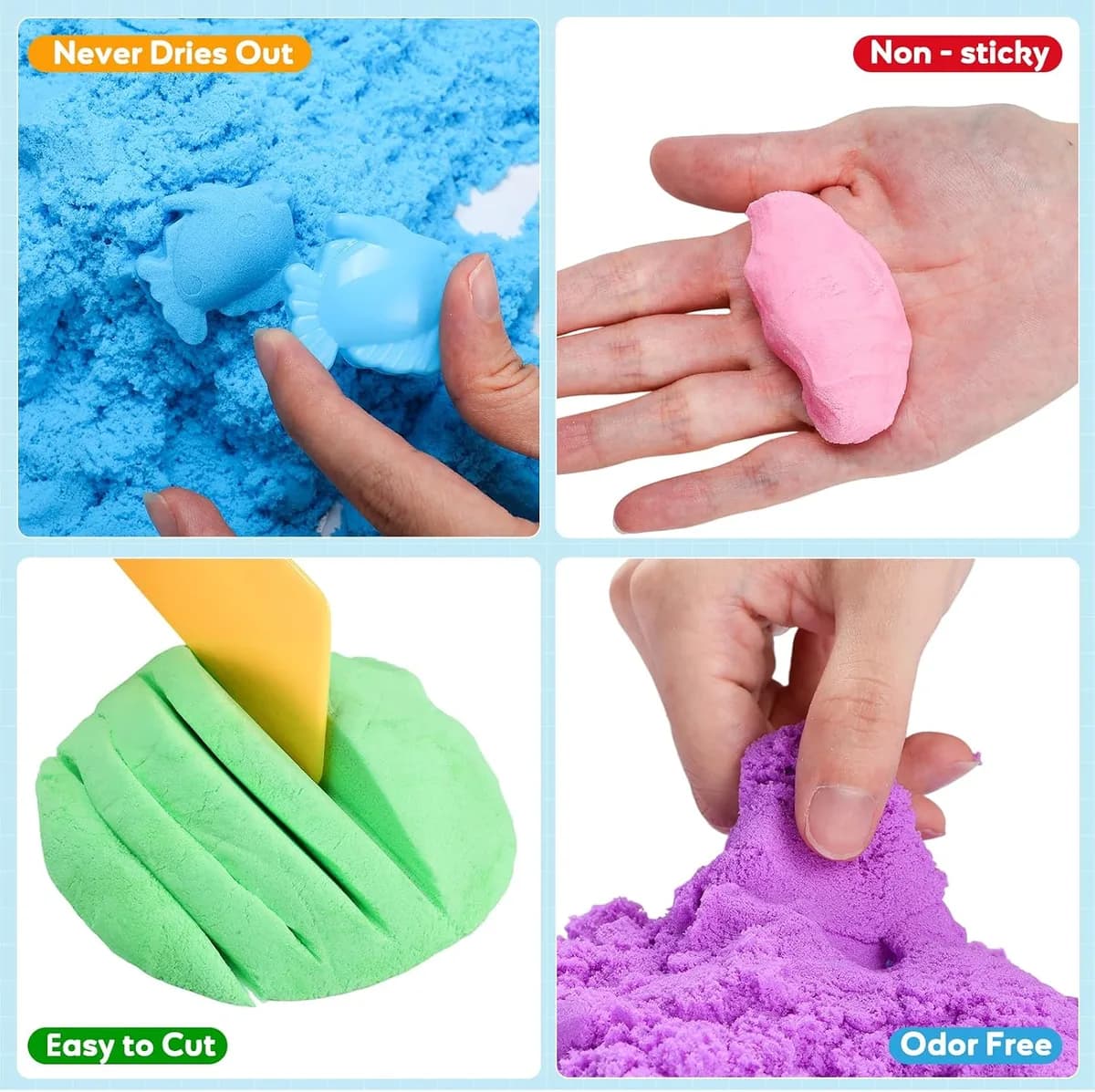 cutting and molding kinetic play sand, gallery view 5