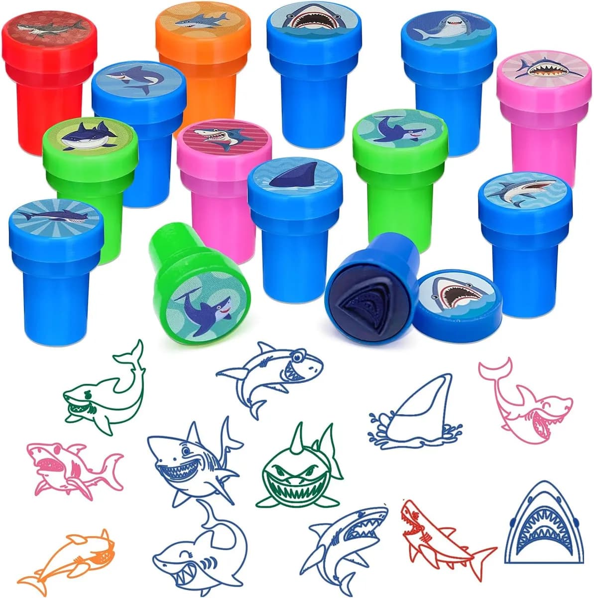 self-inking stampers for kids in shark