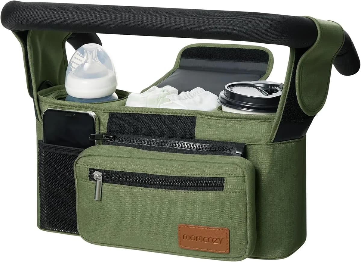 universal stroller organizer in green