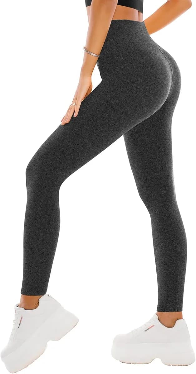 high waisted leggings for women in heather grey