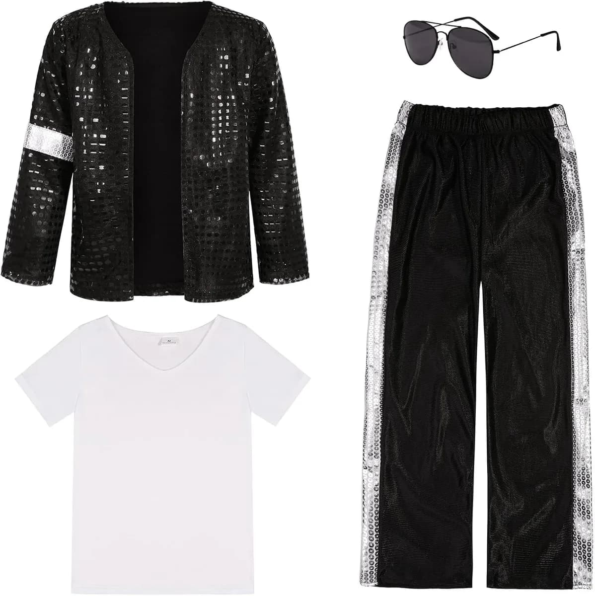 jacket, shirt and pants of the kids pop star costume